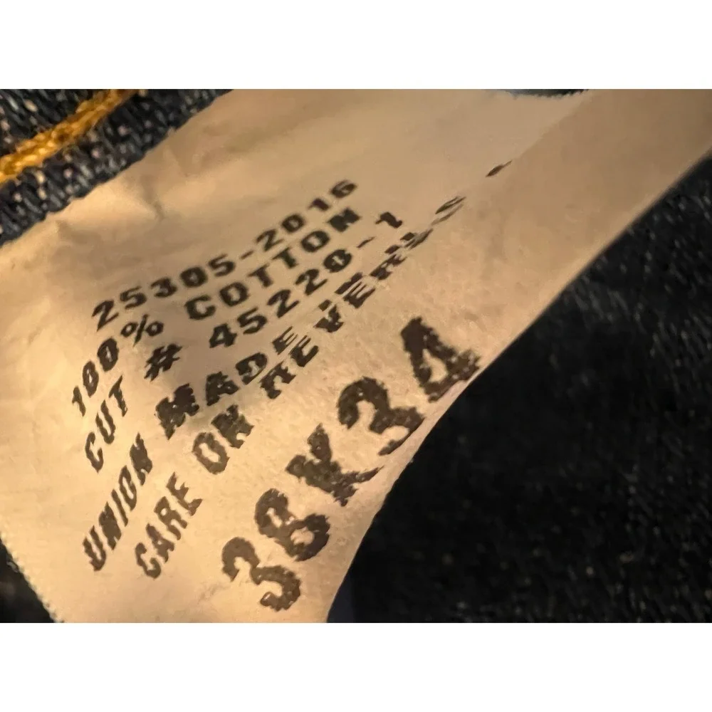USA Union Line Denim NWT Jeans 38X34 Blue Heavyweight Relaxed Fit Work Casual